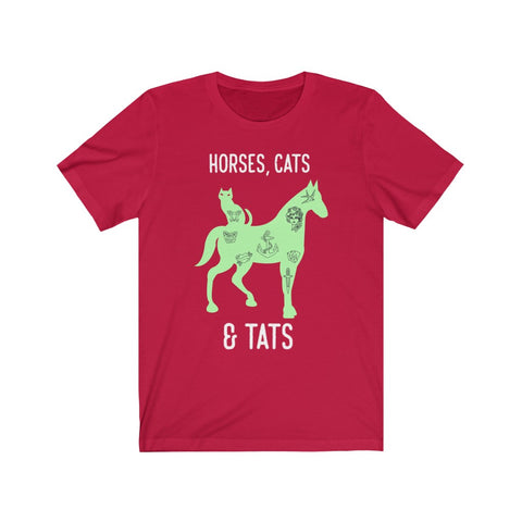 Image of Horses Cats & Tats - Unisex Tee