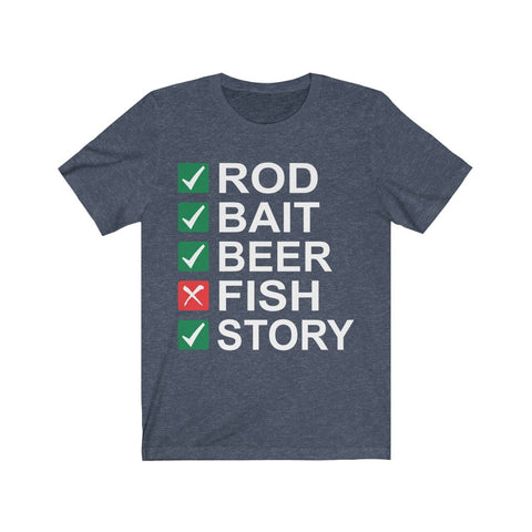 Image of Rod Bait Beer Fish Story - Unisex Tee