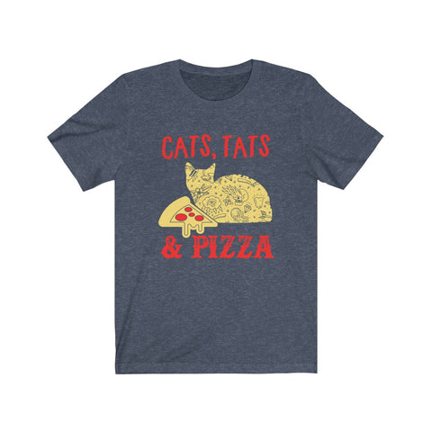 Image of Cats Tats & Pizza - Unisex Tee