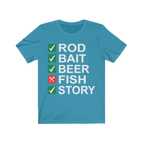 Image of Rod Bait Beer Fish Story - Unisex Tee