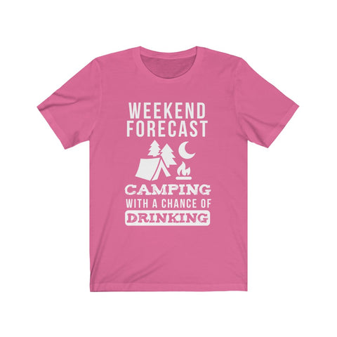 Image of Camping With A Chance Of Drinking - Unisex Tee