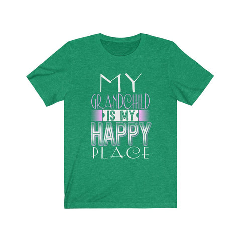 Image of My Grandchild is My Happy Place - Unisex Tee