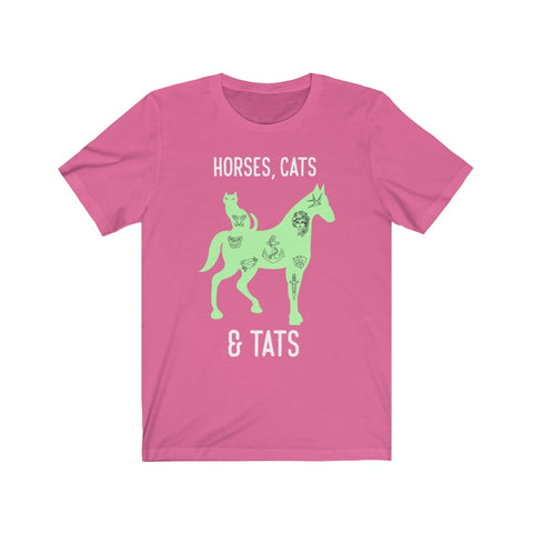 Image of Horses Cats & Tats - Unisex Tee