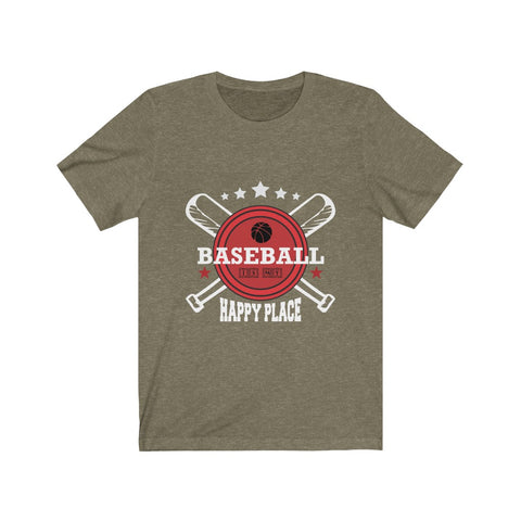 Image of Baseball is My Happy Place - Unisex Tee