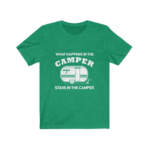 Image of What Happens in The Camper Stays in The Camper - Unisex Tee