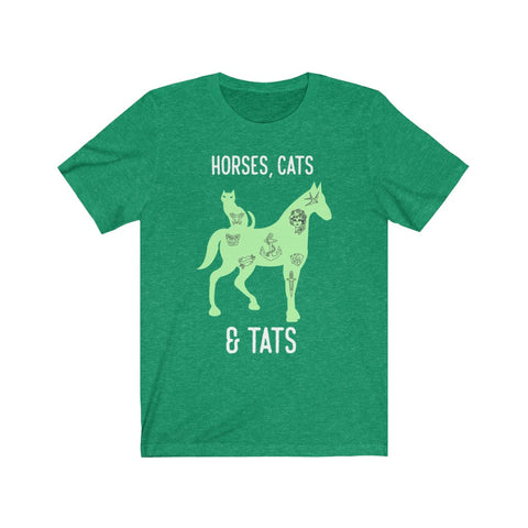 Image of Horses Cats & Tats - Unisex Tee
