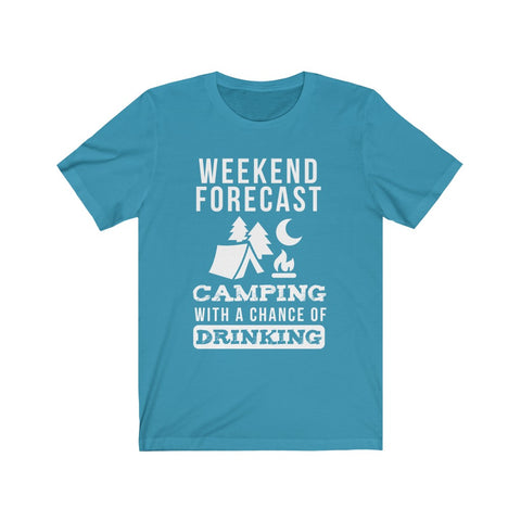 Image of Camping With A Chance Of Drinking - Unisex Tee