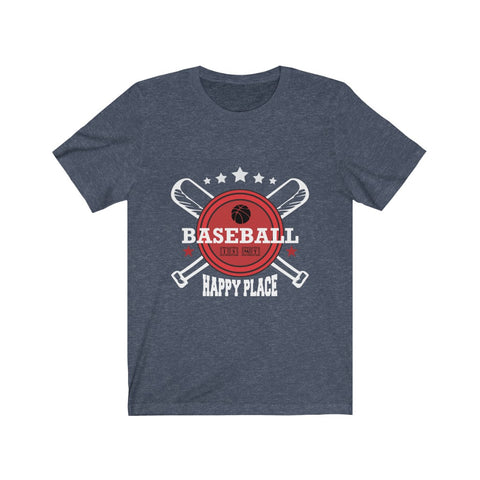 Image of Baseball is My Happy Place - Unisex Tee