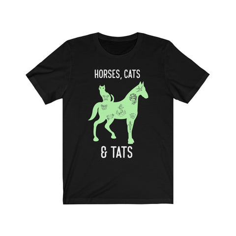 Image of Horses Cats & Tats - Unisex Tee
