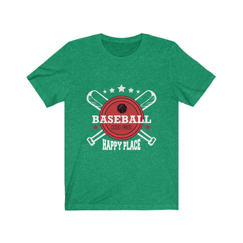 Image of Baseball is My Happy Place - Unisex Tee