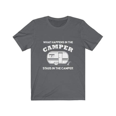 Image of What Happens in The Camper Stays in The Camper - Unisex Tee
