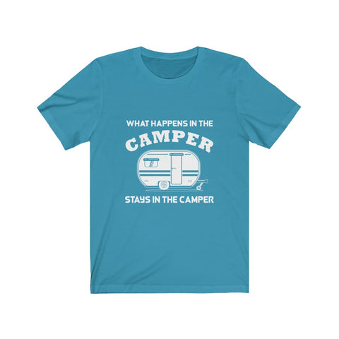 Image of What Happens in The Camper Stays in The Camper - Unisex Tee