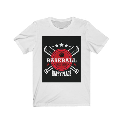 Image of Baseball is My Happy Place - Unisex Tee