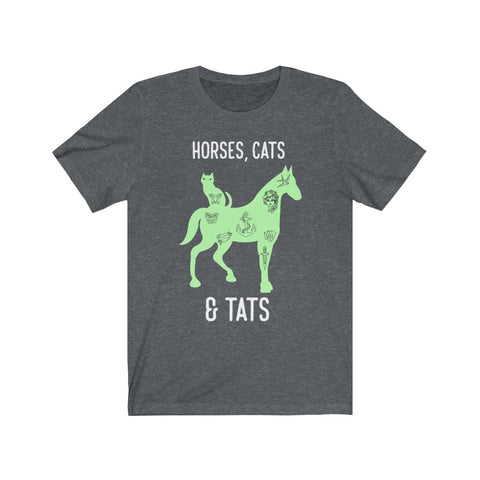 Image of Horses Cats & Tats - Unisex Tee