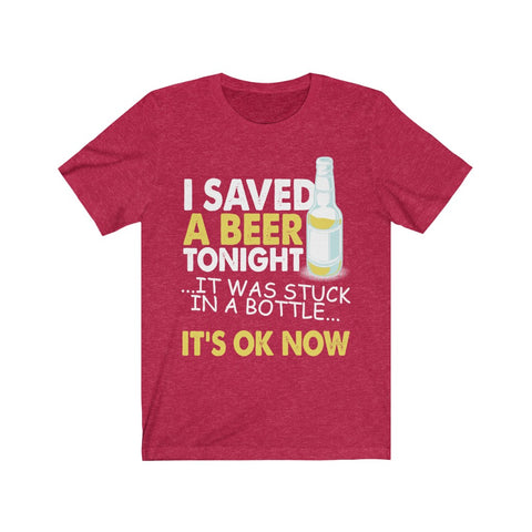 Image of I Saved A Beer Tonight - Unisex Tee