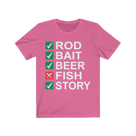 Image of Rod Bait Beer Fish Story - Unisex Tee