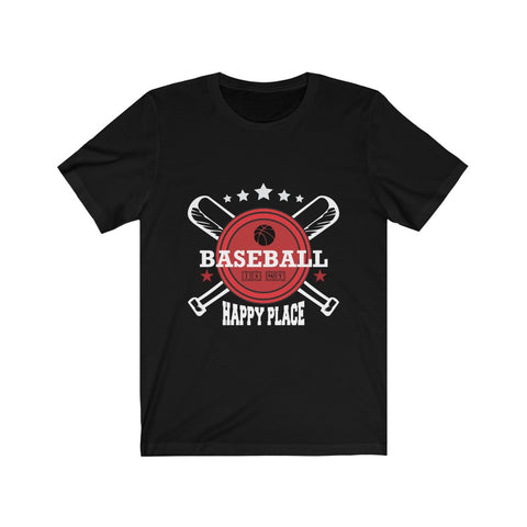 Image of Baseball is My Happy Place - Unisex Tee