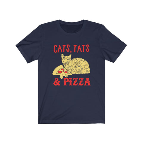 Image of Cats Tats & Pizza - Unisex Tee