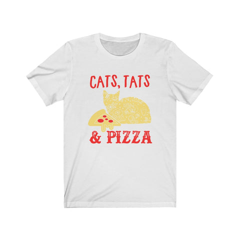 Image of Cats Tats & Pizza - Unisex Tee