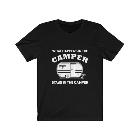 Image of What Happens in The Camper Stays in The Camper - Unisex Tee