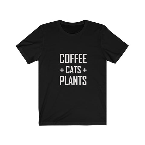 Image of Coffee Cats Plants - Unisex Tee