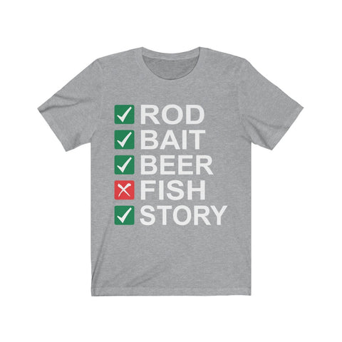 Image of Rod Bait Beer Fish Story - Unisex Tee