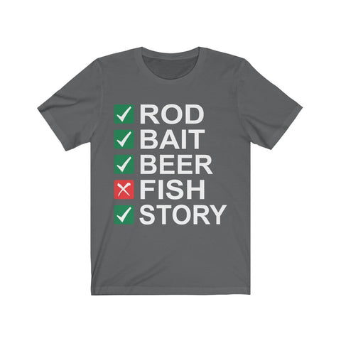 Image of Rod Bait Beer Fish Story - Unisex Tee