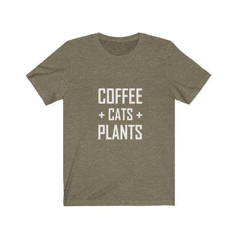 Image of Coffee Cats Plants - Unisex Tee