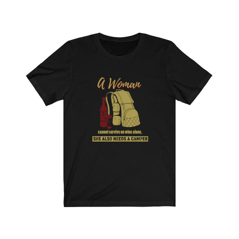 Image of A Woman She Also Needs A Camper - Unisex Tee