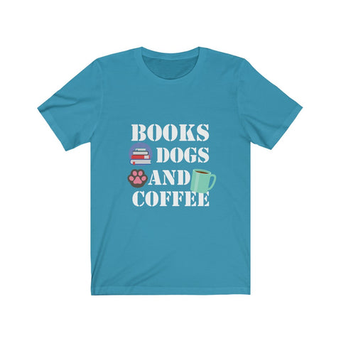 Image of Books Dogs And Coffee - Unisex Tee