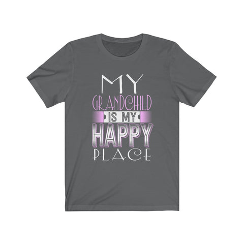 Image of My Grandchild is My Happy Place - Unisex Tee