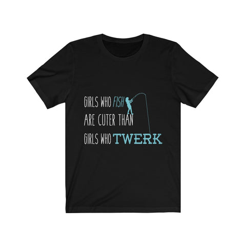 Image of Girls Who Fish Are Cuter - Sleeve Tee