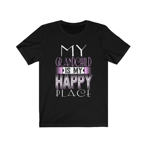 Image of My Grandchild is My Happy Place - Unisex Tee