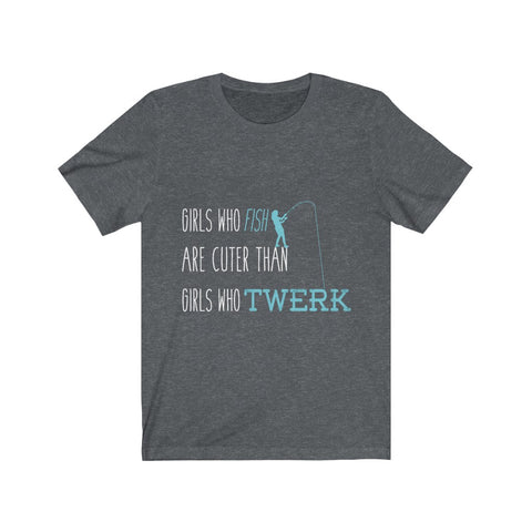 Image of Girls Who Fish Are Cuter - Sleeve Tee